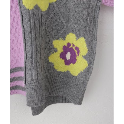 anna sui nyc / アナスイエヌワイシー ハナガラMIXジャガードプルオーバー （パープル）｜詳細画像