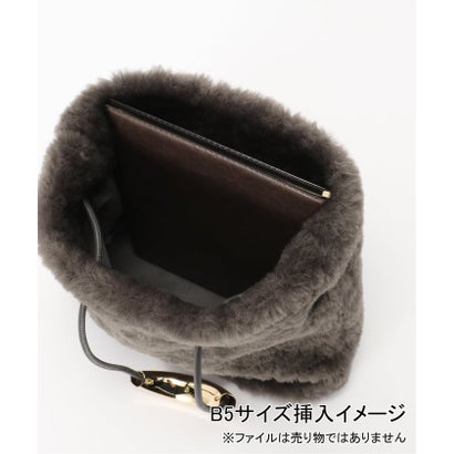 LEVERNIS/ ルベルニ  Sculpture purse ECOFUR （ブラウン）｜詳細画像