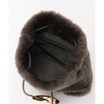 LEVERNIS/ ルベルニ  Sculpture purse ECOFUR （ブラウン）｜詳細画像