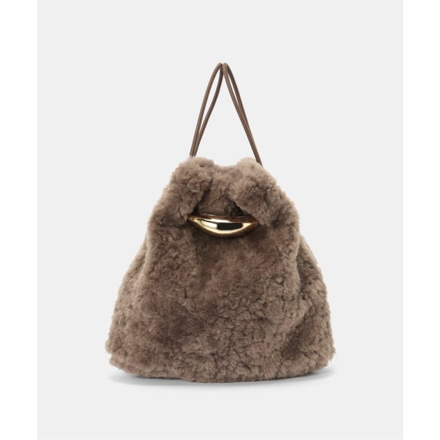 LEVERNIS/ ルベルニ  Sculpture purse ECOFUR （ブラウン）