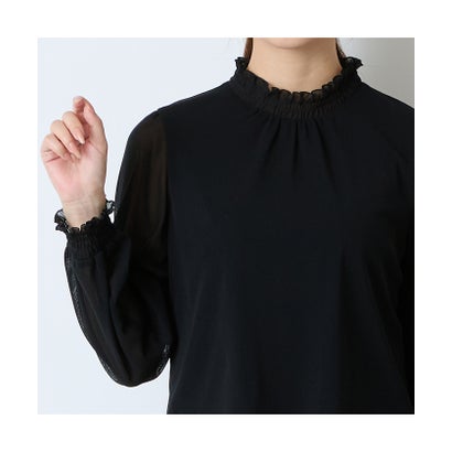 ウォッシャブルチュールTシャツ （ホワイト）｜詳細画像