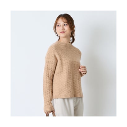 カシミヤ混プルオーバーニット （ベージュ）｜詳細画像