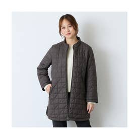 中綿キルトタフタコート （ブラウン）