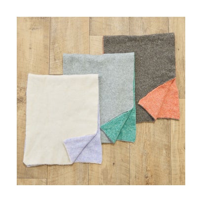 ロブジェ LOBJIE 【洗える・リバーシブル】ニットマフラー （ホワイト）｜詳細画像