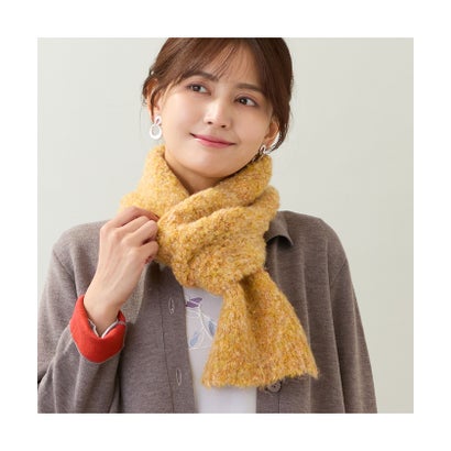ロブジェ LOBJIE 【一部店舗/WEB限定・洗える】ミックスカラーニットマフラー （イエロー）｜詳細画像