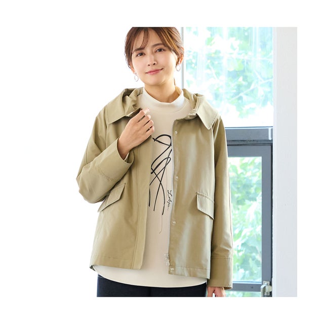 【一部店舗/WEB限定・ライナー取り外し可】ボアライナー付きフードジャケット （ベージュ）