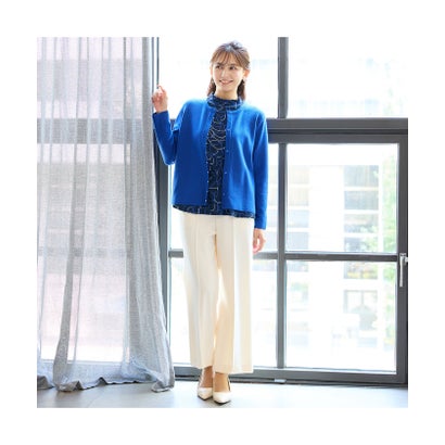 ロブジェ LOBJIE 【アンサンブル可】フロントパールモチーフカーディガン （レッド）｜詳細画像