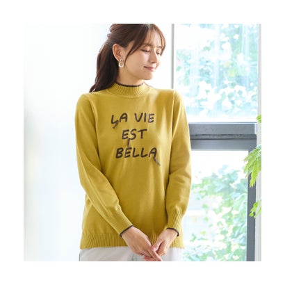 ロブジェ LOBJIE ロゴ刺繍セーター （イエロー）｜詳細画像