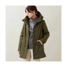 【ヴィクトリアダウン使用・フード収納可・一部店舗限定】ステッチレスダウンコート （グリーン）