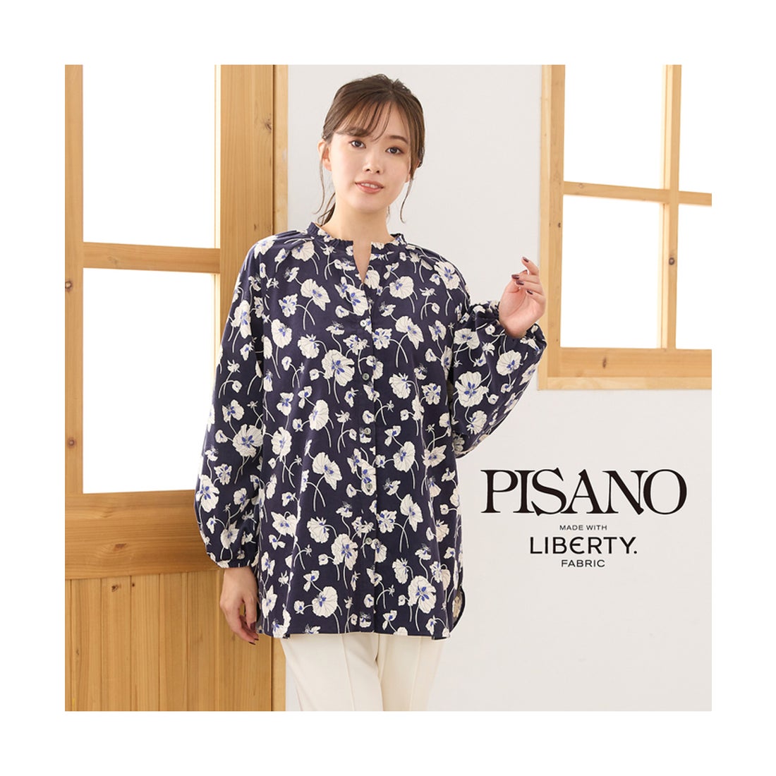 ピサーノ PISANO 【リバティプリント】細コール・フラワープリント 