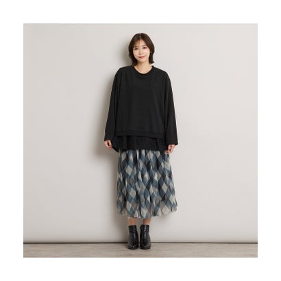 ピサーノ PISANO 【手洗いOK・アンサンブル商品】コクーントップス＆Aラインカットソー （ベージュ）｜詳細画像
