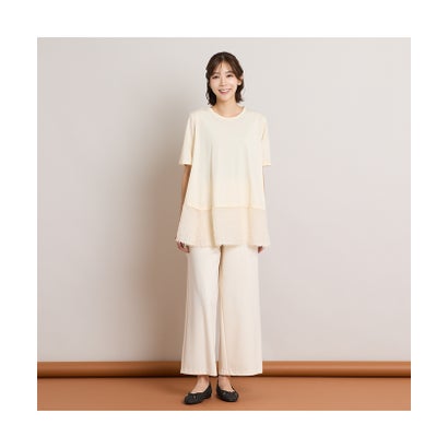 【手洗いOK・アンサンブル商品】コクーントップス＆Aラインカットソー （ブラック）｜詳細画像