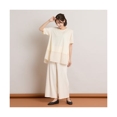 【手洗いOK・アンサンブル商品】コクーントップス＆Aラインカットソー （ブラック）｜詳細画像