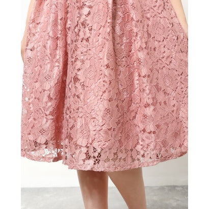 ジョリーモワ Jolie Moi イギリスJOLIE MOI パーティに♪フレアスカートが綺麗クラシック フローラルレースワンピース ピンク （ピンク）｜詳細画像