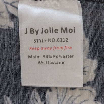 ジョリーモワ Jolie Moi SALE イギリスJOLIE MOI アブストラクトプリント ブラックラップミディワンピース （BLACK）｜詳細画像