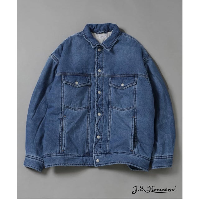 《予約》J.S.Homestead / パデッド デニム トラッカー ジャケット （ネイビー B）