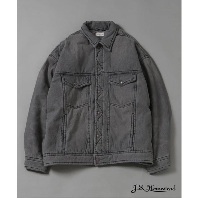 《予約》J.S.Homestead / パデッド デニム トラッカー ジャケット （ブラック）
