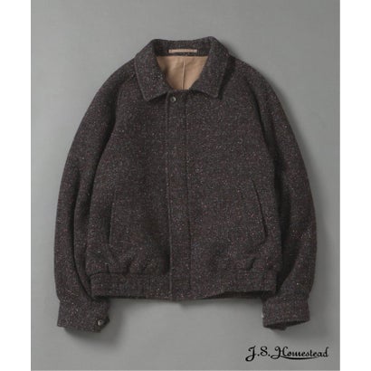 ジャーナルスタンダードホームステッド J.S Homestead 《予約》J.S.Homestead / カラー ネップ ツイード ハリントン ジャケット （ブラウン）｜詳細画像