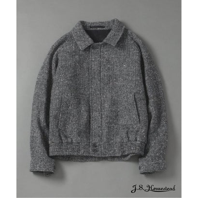 ジャーナルスタンダードホームステッド J.S Homestead 《予約》J.S.Homestead / カラー ネップ ツイード ハリントン ジャケット （ブラウン）｜詳細画像