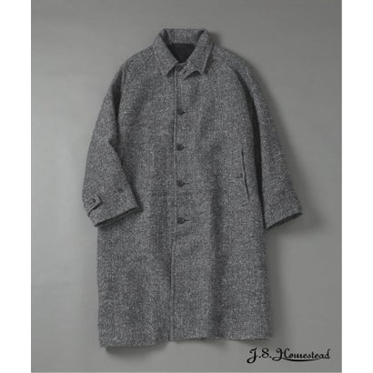 ジャーナルスタンダードホームステッド J.S Homestead 《予約》J.S.Homestead / カラー ネップ ツイード アイリッシュ コート （ブラウン）｜詳細画像