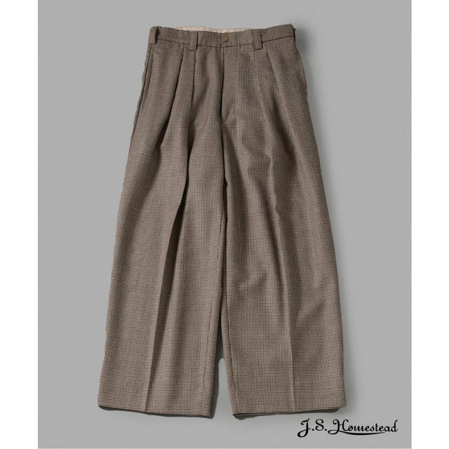《予約》J.S.Homestead / ブリット パット ヒュージ タック スラックス （ベージュ）
