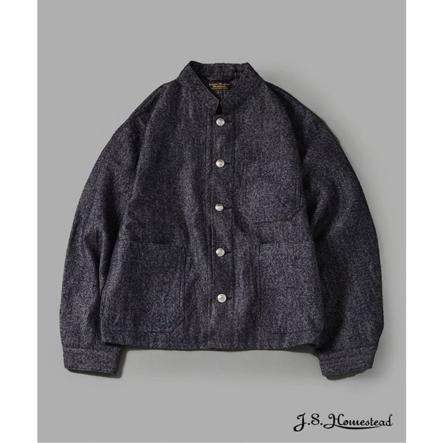 《予約》J.S.Homestead / スタンドカラー ワーク ジャケット （ネイビー）