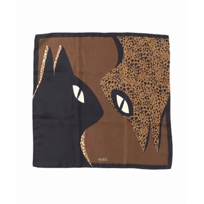 ジャーナルスタンダード レサージュ JOURNAL STANDARD L'ESSAGE 《追加》AENEIS/エネス ECLIPSE ANIMAL Silk Scarf 68-EBANO スカーフ（ブラウン）｜詳細画像