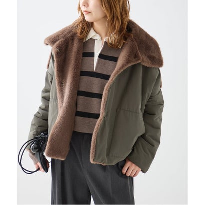 ジャーナルスタンダード レサージュ JOURNAL STANDARD L'ESSAGE COLLECTION PRIVEE？ ECOSHEARLING JK reversible ジャケット（カーキ）｜詳細画像