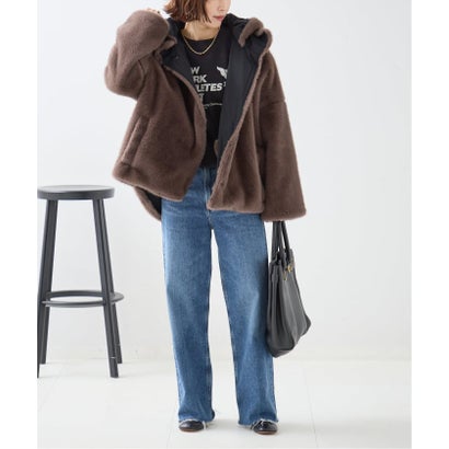 COLLECTION PRIVEE？ 別注 ECO-FUR JK hoodpockets ジャケット（ブラック A）｜詳細画像