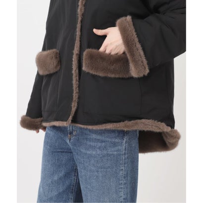 COLLECTION PRIVEE？ 別注 ECO-FUR JK hoodpockets ジャケット（ブラック A）｜詳細画像