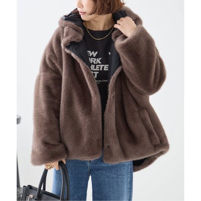 COLLECTION PRIVEE？ 別注 ECO-FUR JK hoodpockets ジャケット（ブラック A）｜詳細画像