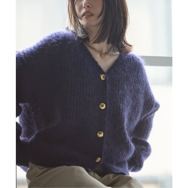 AMYRIS ニットカーディガン（ネイビー）