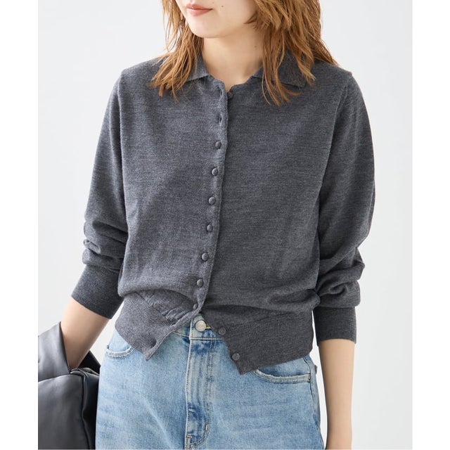 NOTHING WRITTEN/ナッシングリトゥン  MUFFIN BUTTON CARDIGAN　カーディガン（グレーA）
