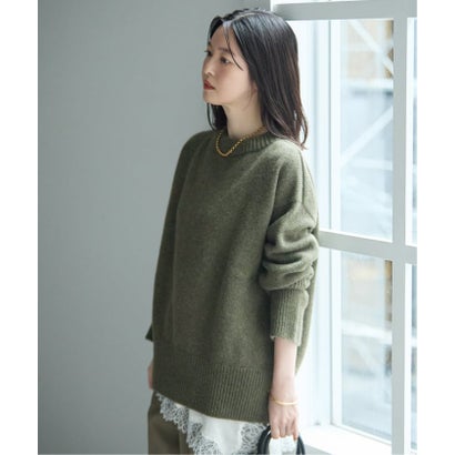 ジャーナルスタンダード レサージュ JOURNAL STANDARD L'ESSAGE 《予約》ISLAND TIDES/アイランド タイド 別注 ラムズウール クルーネック ニット （カーキ）｜詳細画像