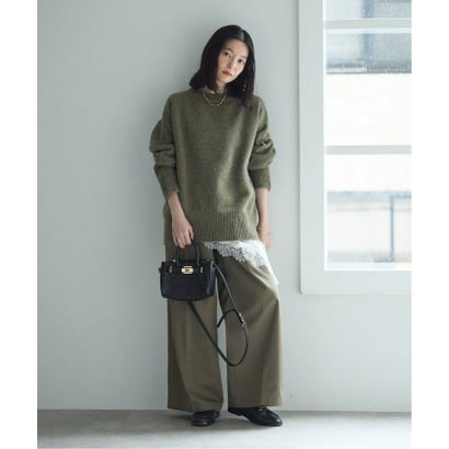 ジャーナルスタンダード レサージュ JOURNAL STANDARD L'ESSAGE 《予約》ISLAND TIDES/アイランド タイド 別注 ラムズウール クルーネック ニット （カーキ）｜詳細画像