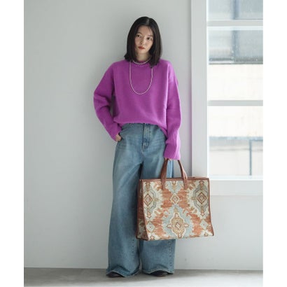 ジャーナルスタンダード レサージュ JOURNAL STANDARD L'ESSAGE 《予約》ISLAND TIDES/アイランド タイド 別注 ラムズウール クルーネック ニット （カーキ）｜詳細画像