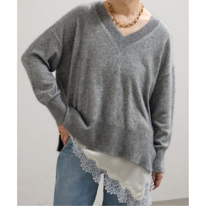 ジャーナルスタンダード レサージュ JOURNAL STANDARD L'ESSAGE 《予約》WashableアンゴラMIX Vネック プルオーバー （ブラウン B）｜詳細画像