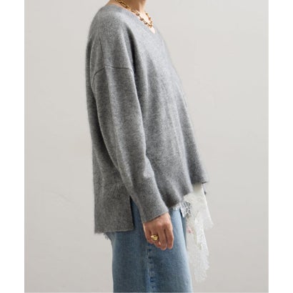 ジャーナルスタンダード レサージュ JOURNAL STANDARD L'ESSAGE 《予約》WashableアンゴラMIX Vネック プルオーバー （ピンク）｜詳細画像