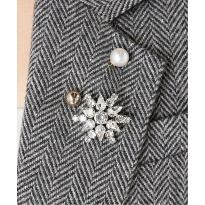 《予約》L`ESTNL BROOCH SILKNAP ジャケット （グレー）｜詳細画像