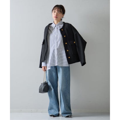 ジャーナルスタンダード レサージュ JOURNAL STANDARD L'ESSAGE ペプラムシャツ （ホワイト A）｜詳細画像