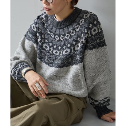 ジャーナルスタンダード レサージュ JOURNAL STANDARD L'ESSAGE JANE SMITH/ジェーンスミス 5G NORDIC YOKE セーター （グレーA）｜詳細画像
