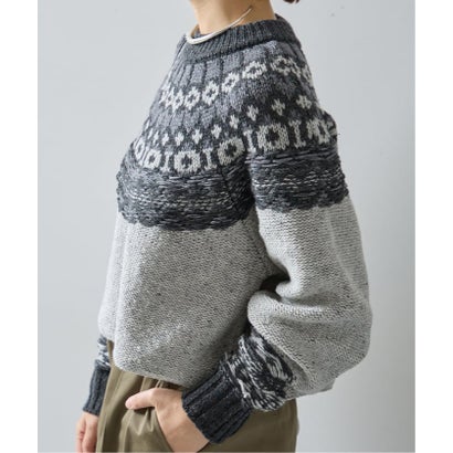 ジャーナルスタンダード レサージュ JOURNAL STANDARD L'ESSAGE JANE SMITH/ジェーンスミス 5G NORDIC YOKE セーター （グレーA）｜詳細画像