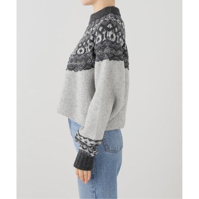 ジャーナルスタンダード レサージュ JOURNAL STANDARD L'ESSAGE JANE SMITH/ジェーンスミス 5G NORDIC YOKE セーター （グレーA）｜詳細画像