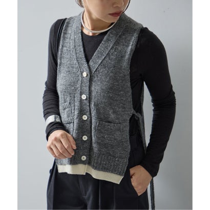 JANE SMITH/ジェーンスミス 7G KNIT VEST ニットベスト （グレーA）｜詳細画像