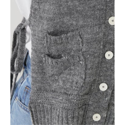 JANE SMITH/ジェーンスミス 7G KNIT VEST ニットベスト （グレーA）｜詳細画像