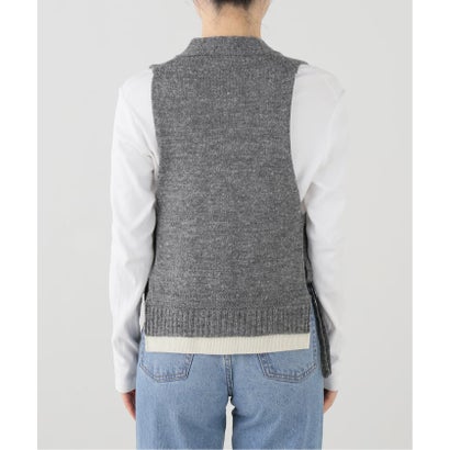 JANE SMITH/ジェーンスミス 7G KNIT VEST ニットベスト （グレーA）｜詳細画像