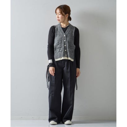 JANE SMITH/ジェーンスミス 7G KNIT VEST ニットベスト （グレーA）｜詳細画像