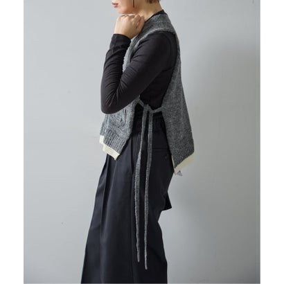 JANE SMITH/ジェーンスミス 7G KNIT VEST ニットベスト （グレーA）｜詳細画像