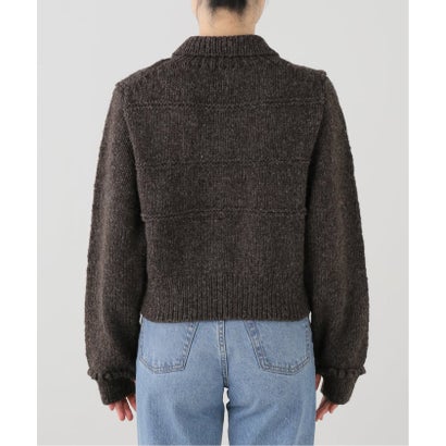 JANE SMITH/ジェーンスミス FLORAL EMBROIDERY WOOL カーディガン （ブラウン）｜詳細画像