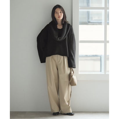 ジャーナルスタンダード レサージュ JOURNAL STANDARD L'ESSAGE 《予約》PROTAGONISTA/プロタゴニスタ 別注 ショール付き ニット （ブラック）｜詳細画像
